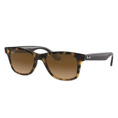 Ray Ban Rb4640 Sunglasses Shiny Havana Frame Brown Lenses Polarized 50-20 In Light Havana