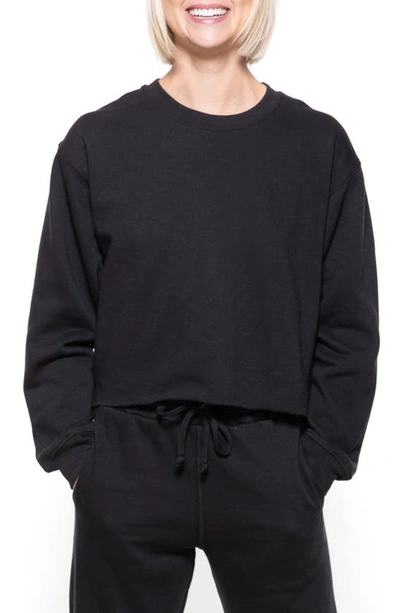 Sub_urban Riot Gigi Crop Sweatshirt In Black