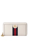 Gucci Ophidia Leather Continental Wallet In White