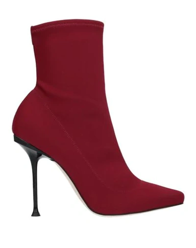 Sergio Rossi Ankle Boot In Maroon