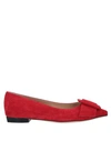 Sergio Rossi Ballet Flats In Red