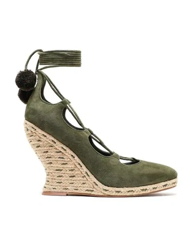 Tory Burch Pumps In Military Green