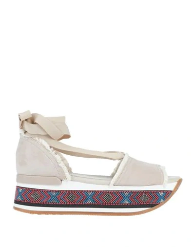 Hogan Sandals In Beige