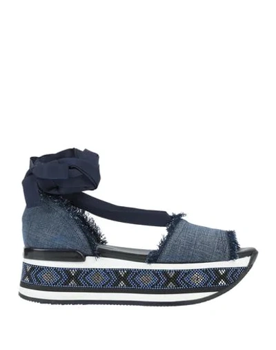 Hogan Sandals In Blue