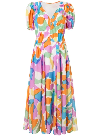 Cult Gaia Elise Printed Dress In Multicolour