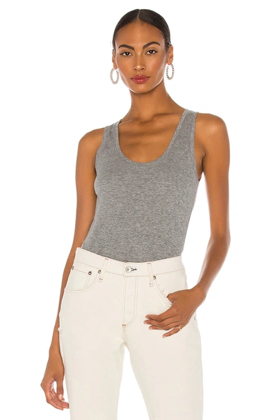 Rag & Bone Women's Cotton Scoopneck Tank Top In Heather Grey