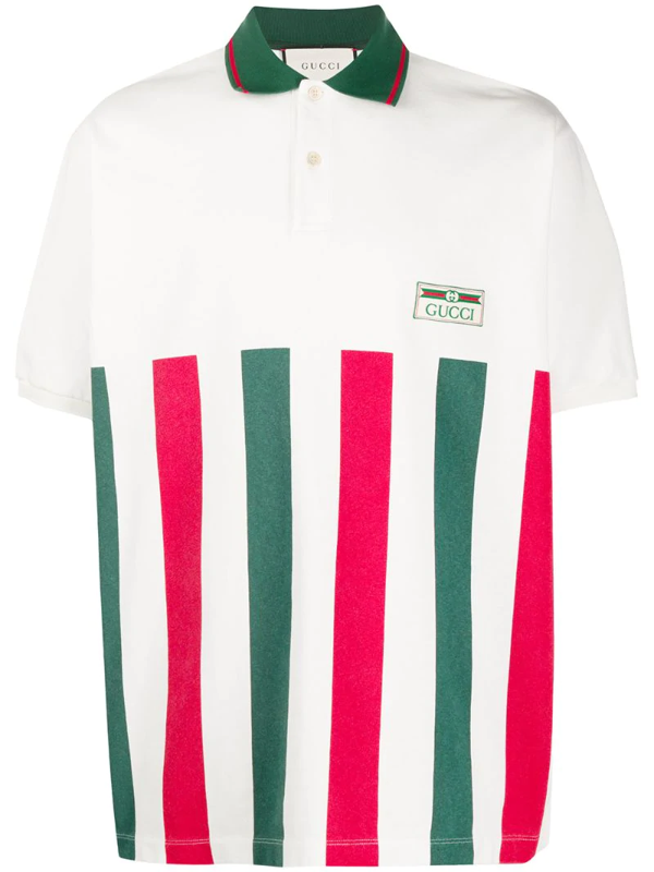 striped gucci polo