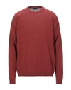 Roberto Collina Sweaters In Brick Red
