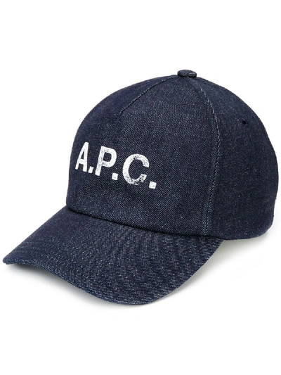 Apc Baseballkappe Mit Logo-print In Blu