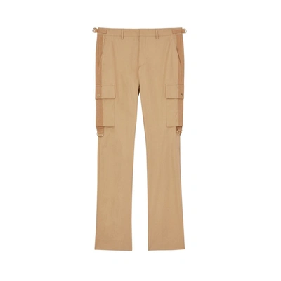 Burberry Cotton Twill Cargo Trousers In Neutrals