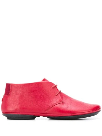 Camper Nina Lace-up Square-toe Shoes In Red