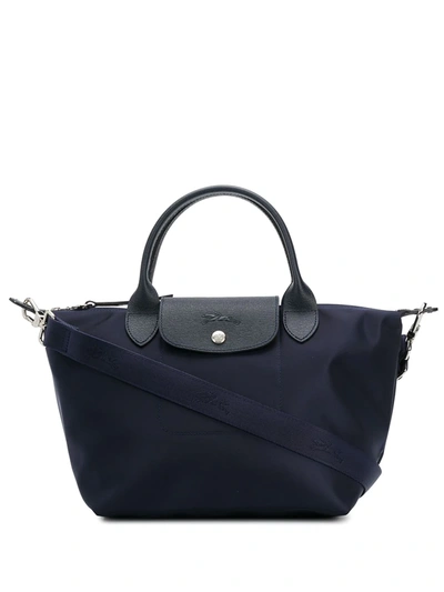 Longchamp Small Le Pliage Néo Top Handle Bag In Blue