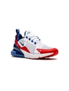 Nike Kids' Air Max 270 Sneakers In White/university Red/obsidian