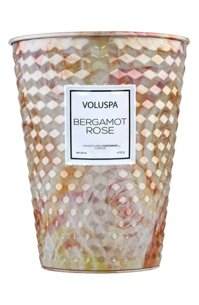 Voluspa Roses Two-wick Tin Table Candle, 26 oz In Bergamot Rose