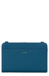 Calpak Faux Leather Rfid Travel Wallet In Deep Blue