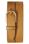 Shinola U-buckle Leather Belt In Light Cognac