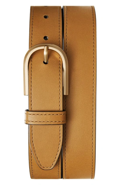Shinola U-buckle Leather Belt In Light Cognac
