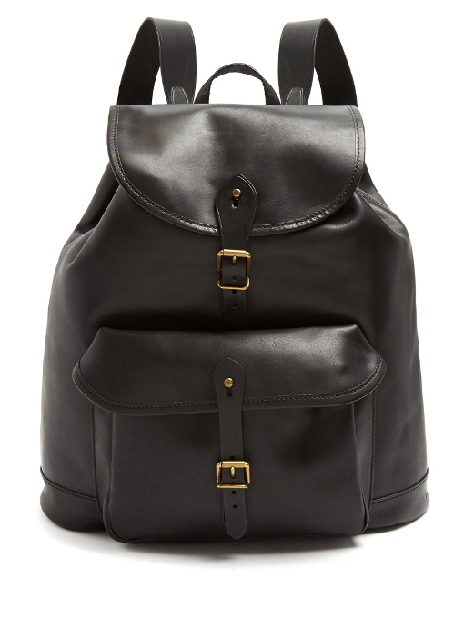 Polo Ralph Lauren Leather Backpack In 