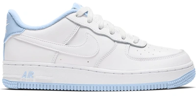 Pre-owned Nike Air Force 1 Low White Hydrogen Blue (gs) In White/hydrogen Blue