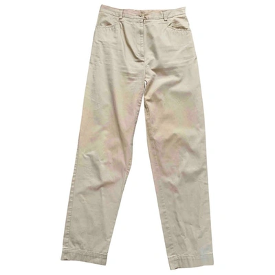 Pre-owned Valentino Carot Pants In Beige