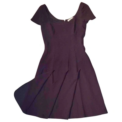 Pre-owned Valentino Wool Mid-length Dress In Purple
