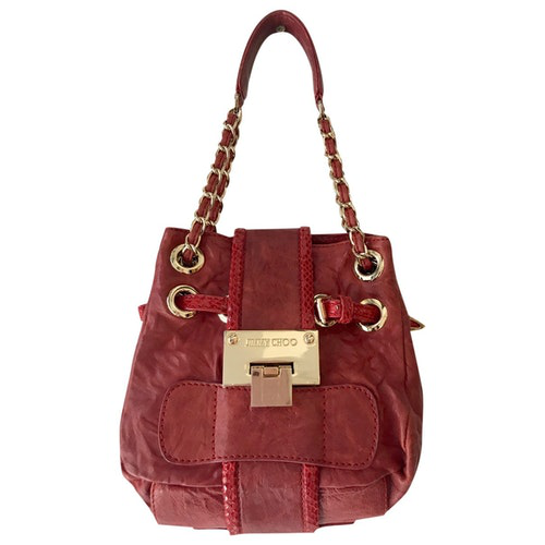Pre-owned Jimmy Choo Red Leather Handbag | ModeSens