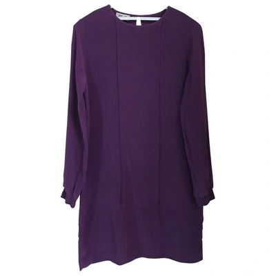 Pre-owned Baum Und Pferdgarten Silk Mid-length Dress In Purple
