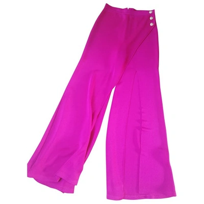 Pre-owned Balmain Pink Trousers