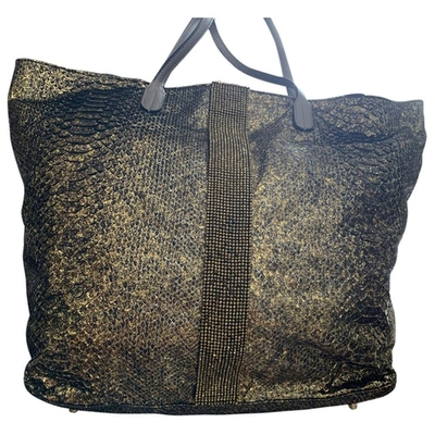 Pre-owned Sylvia Toledano Khaki Python Handbag