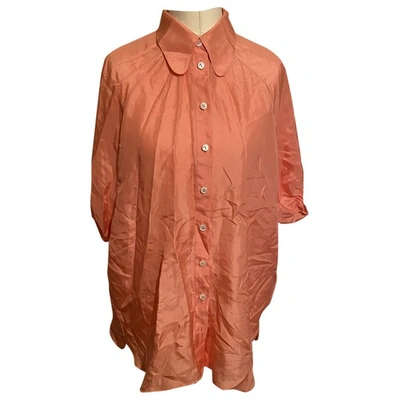 Pre-owned Dolce & Gabbana Silk Shirt In Orange