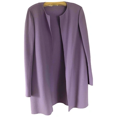 Pre-owned Bill Blass Wool Jacket In Purple