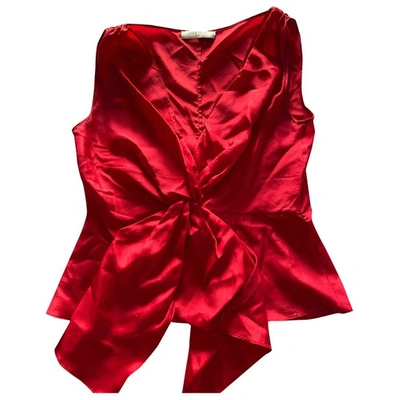 Pre-owned Valentino Silk Blouse In Red