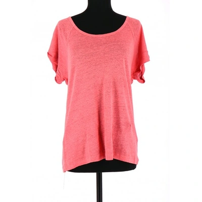 Pre-owned Comptoir Des Cotonniers Linen T-shirt In Pink