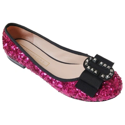 Pre-owned Marc Jacobs Glitter Ballet Flats In Pink