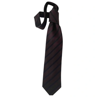 Pre-owned Emporio Armani Silk Tie In Brown