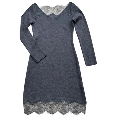 Pre-owned Blumarine Wool Mid-length Dress In Grey