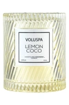 Voluspa Macaron Icon Cloche Cover Candle, 8.5 oz In Lemon Coco