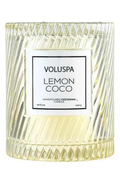 Voluspa Macaron Icon Cloche Cover Candle, 8.5 oz In Lemon Coco