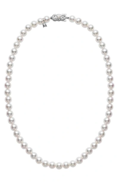 Mikimoto Essential Elements Akoya Cultured Pearl Necklace In 18kyg