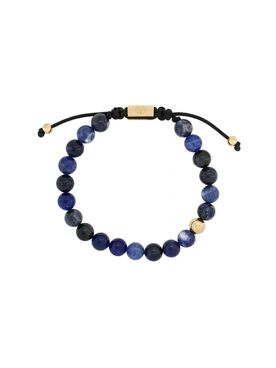 Northskull Sodalite Asymmetrical Bracelet / Gold