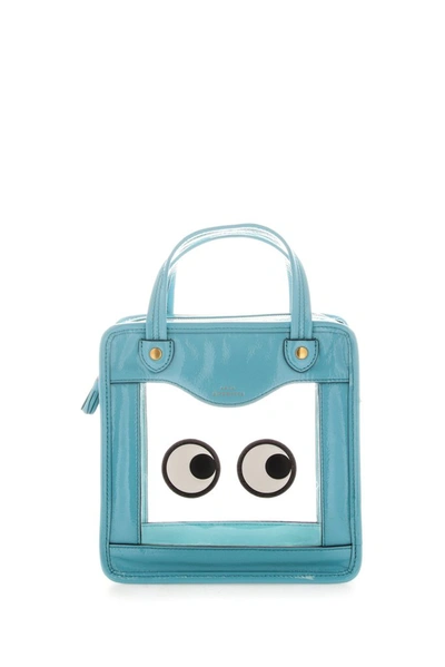 Anya Hindmarch Rainy Day Eyes Tote Bag In Light Blue