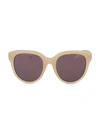 Linda Farrow 56mm Cat Eye Sunglasses In Purple