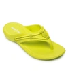 Minnetonka Women's Silverthorne Prism Thong Sandals Women's Shoes In Lime