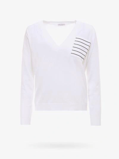 Brunello Cucinelli Sweater In White