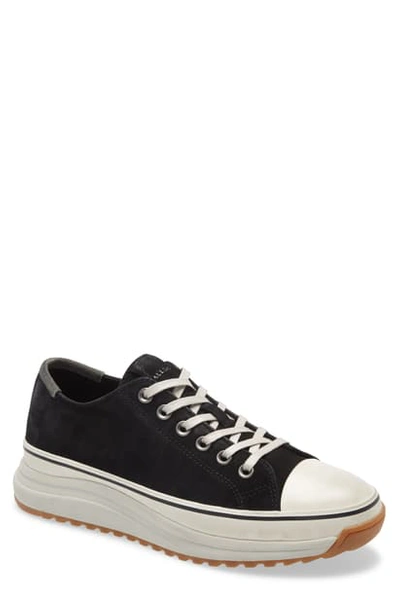Allsaints Brady Low Top Leather Trainers In Black