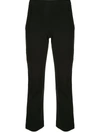 Vince High-waisted Cropped Trousers In Coastal