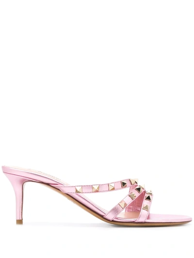 Valentino Garavani Rockstud Sandals In Pink