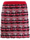 Thom Browne Woven Mini Skirt In Red