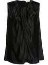 The Row Sleeveless Flared Blouse In Black