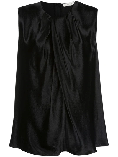 The Row Sleeveless Flared Blouse In Black
